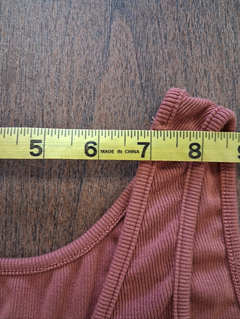 SHEIN Rust Brown Twist Front Ribbed Crop Tank Top Size Small - Picture 6 of 10